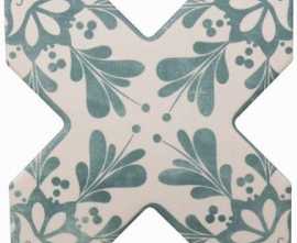 Керамогранит Cevica Becolors Cross Dec. Stencil Lagoon