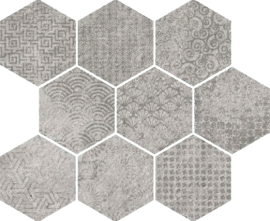 Мозаика Vives Bunker Raw-SP Gris 35x28
