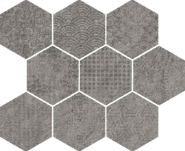 Мозаика Vives Bunker Raw-SP Grafito 35x28