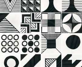 Керамогранит Equipe Caprice Decor Patchwork B&W