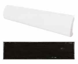 Бордюр настенный Equipe Cottage Pencil Bullnose Black 3X15