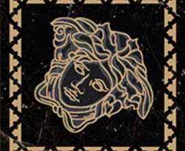 Декор керамогранит Versace Emote Tozzetto Nero Amasant