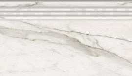 Ступень Kerranova Marble Trend Carrara 120x29.4 Матовый st01