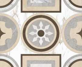 Декор керамогранит Kerranova Marble Trend Гидрорезка Calacatta Gold 60x60 Лаппатированный d02