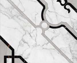 Декор керамогранит Kerranova Marble Trend Гидрорезка Carrara 60x60 Матовый d01
