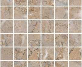 Мозаика Vitra Marble-X Дезерт РоузТерра Лаппато R9 Ректификат 5х5