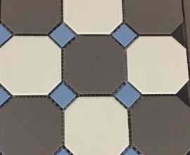 Керамогранит Top Cer Octagon 4429+01 Oct11-B Coffe Brown 29 Beige 01 Octagon/Blue Cobalt 11 Dots