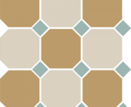 Керамогранит Top Cer Octagon 4403+16 Oct13-A Yellow 03 White 16 Octagon/Turquoise 13 Dots