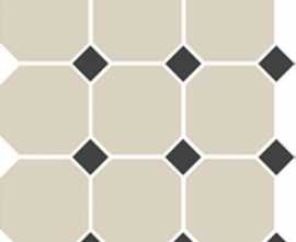 Керамогранит Top Cer Octagon 4416 Oct14-1ch White Octagon 16/Black Dots 14