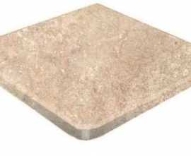 Керамогранит Ступень Gres de Aragon Petra Угловая Petra Beige Round. Anti-Slip Beige 33x33