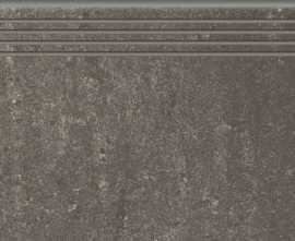 Ступень Grasaro Travertino Черная 60x29.4 Полированная