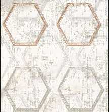 Декор настенный Azori Apulia Oro Hexagone