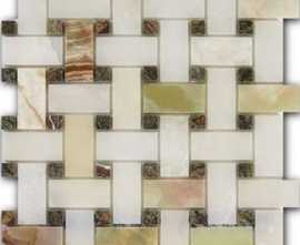 Мозаика Art&Natura Mosaico Basket Weave Verde Onix Rain Forest Green