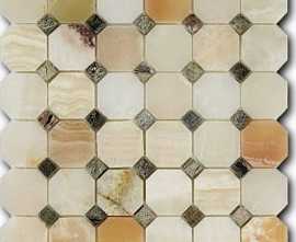 Мозаика Art&Natura Mosaico Octagon Pattern Verde Onix + Rain Forest Green