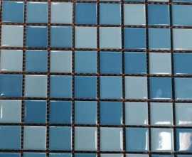 Мозаика Tao Ceramics Для Бассейна Голубая чип 25x25
