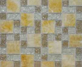 Мозаика Q-Stones Мозаика стекло и камень QSG-081-FP-8