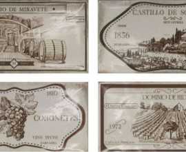 Плитка настенная Fabresa Ceramics Artisan Hueso Wine Labels Decor Mix