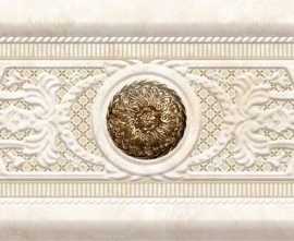 Бордюр настенный Eurotile Crystile Cen. Beige центр 15х295
