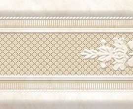 Бордюр настенный Eurotile Crystile Cen. Beige 15х295