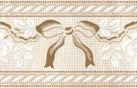 Бордюр настенный Eurotile Diana Cen. Светлый бантик 8х295