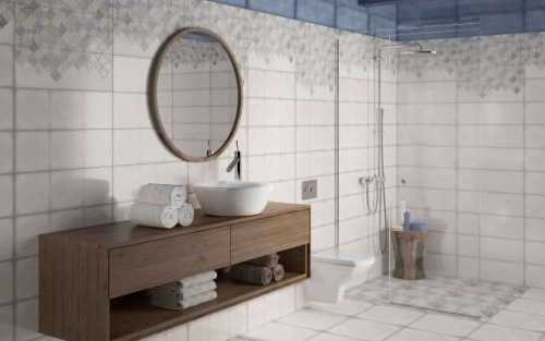 Плитка для ванной Cersanit Majolica blue
