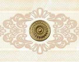 Бордюр настенный Eurotile Marbelia 25х70 Cen. Light Center
