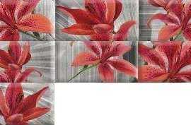 Декор настенный Absolut Keramika Monocolor 75х150 Biselado Mix Flowers RBW