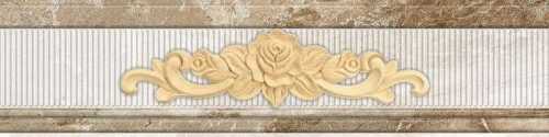 Бордюр настенный Cube Ceramica Napoli Border-1 with gold