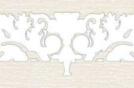 Бордюр настенный Eurotile Queen Cen. Grey центр 7х24.5