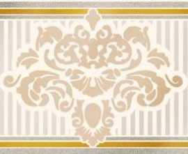 Бордюр настенный Eurotile Valentino 24.5x69.5 Cen. Beige 9х245