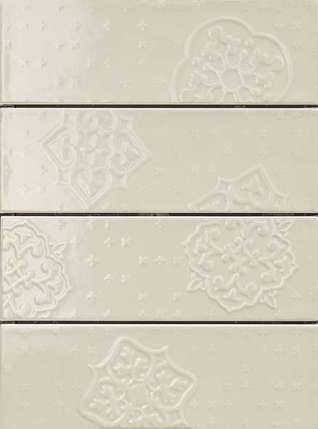 Плитка настенная Ragno Brick Glossy Dec Mix 4 Grey R4GR