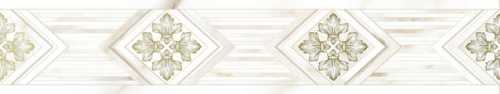 Бордюр настенный Global Tile Calacatta Gold Белый 7.5x40