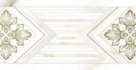 Бордюр настенный Global Tile Calacatta Gold Белый 7.5x40