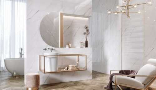 Плитка для ванной Mei Carrara Chic