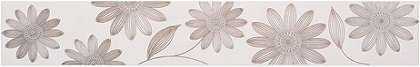 Бордюр настенный Kalebodur Clover daisy border white 8x50