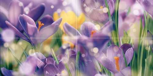 Панно настенное Ceramica Classic Crocus Цветы (из 4 плиток)