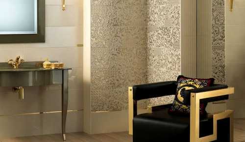 Плитка для ванной Versace Gold