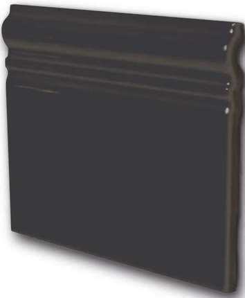 Бордюр настенный Equipe In Metro Skirting Negro Brillo