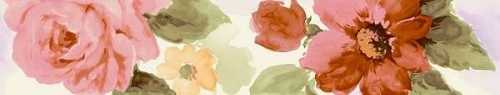 Бордюр настенный Терракота Line Rose Цветы