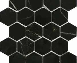Мозаика Caramelle Mosaic Marble Marrone oriente POL гекс. 37x64