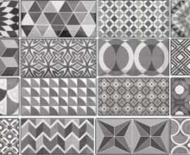 Плитка настенная Equipe Metro Patchwork B&W (16 видов паттерна)