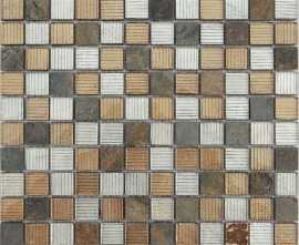 Мозаика Caramelle Mosaic Naturelle Alcantara Ruggine 23x23x8