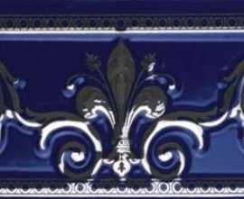 Бордюр настенный Ape Noblesse Cenefa Noblesse Cobalto Silver 20x10