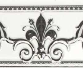 Бордюр настенный Ape Noblesse Cenefa Noblesse Blanco Silver 20x10