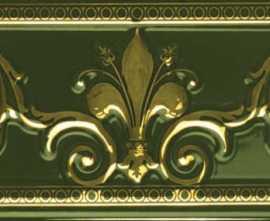 Бордюр настенный Ape Noblesse Cenefa Noblesse Verde Gold 20x10