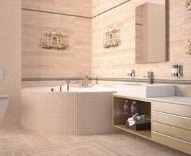 Плитка для ванной Терракота Travertin Fontana di Trevi