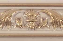 Бордюр настенный Delacora Vardo Alteria Crema Roseton 6x25.3