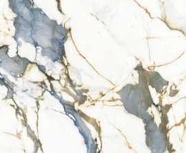 Керамогранит Realistik Andes Blanco Gold Blue Fusion (карвинг с металлизированными прожилками)