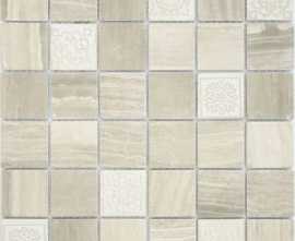 Мозаика Caramelle Mosaic Art Stone Art Travertino Silver MAT 48x48x8