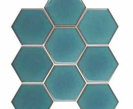Мозаика Starmosaic Homework Керамическая Мозаика Hexagon big Green Glossy